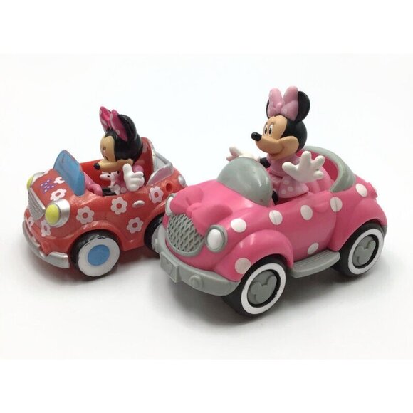 Disney Mickey Mouse Clubhouse Minnie Cars Pullback Spaceship Scooter Figures Lot - Picture 5 of 13